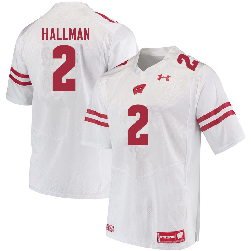 Wisconsin Badgers Men's #2 Ricardo Hallman NCAA Under Armour Authentic White College Stitched Football Jersey TI40J13YR